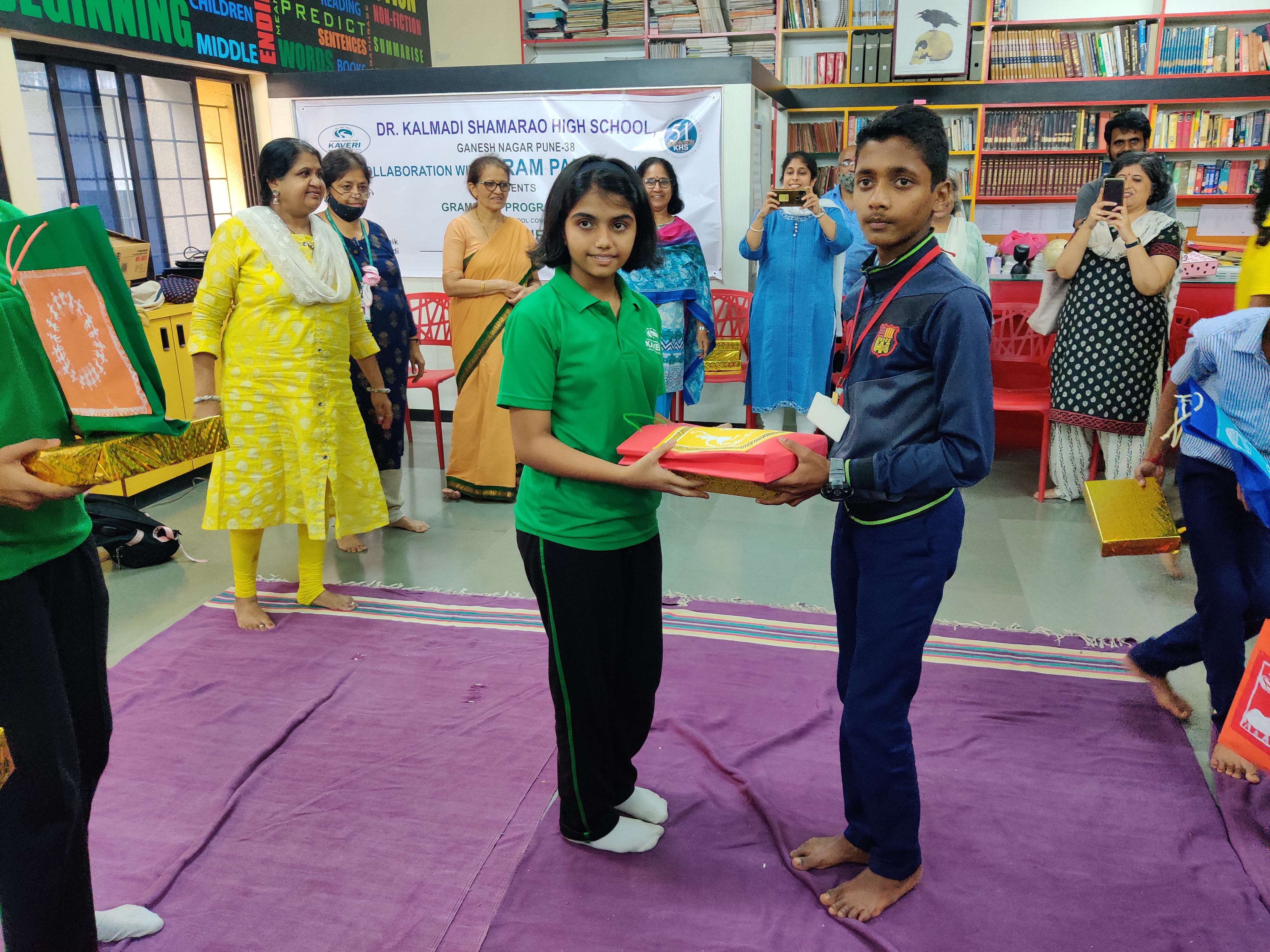 Children made bags to gift each other