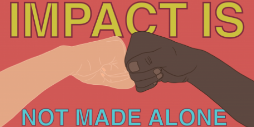 White hand and black hand touching fists together in solidarity